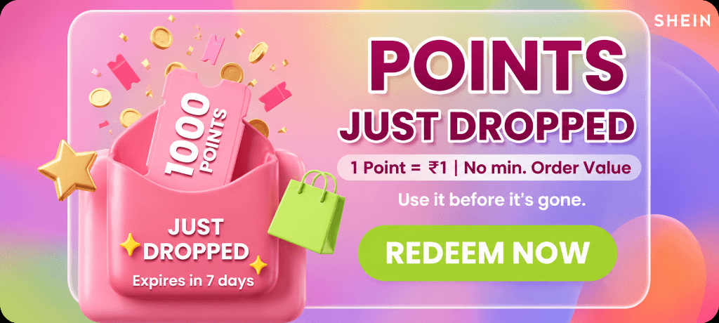 Shein ₹1000 Free Wallet Cash notification on the Profile screen